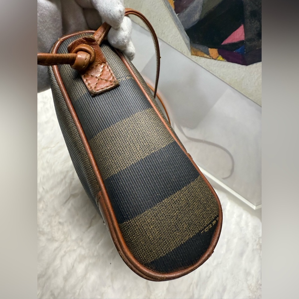 Fendi Black and Brown Striped Bag - Picture 4 of 11